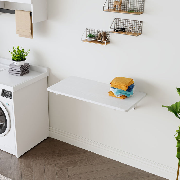 Folding Table Wall Mounted Folding Table For Small Spaces, Fold Down Desk, Workbench