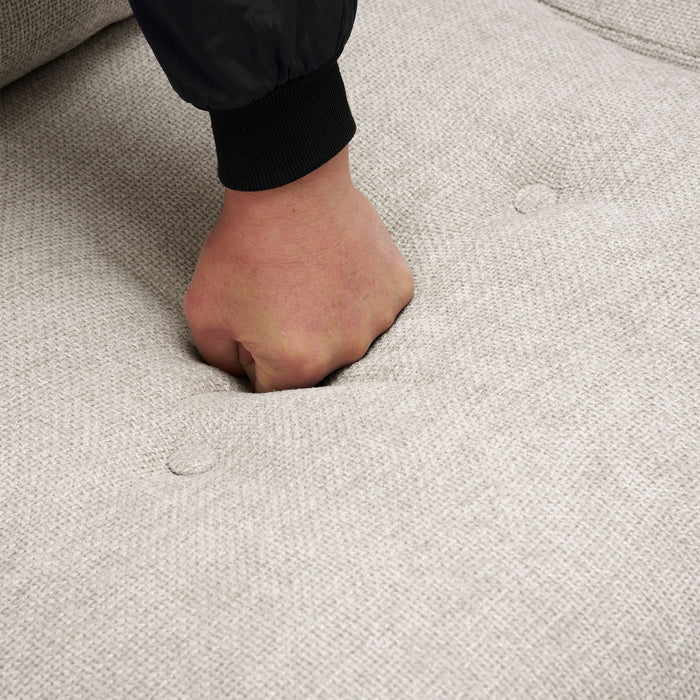 Upholstered Sofa Modern 3 Seater Sofa Couch With Tufted Design For Living Room