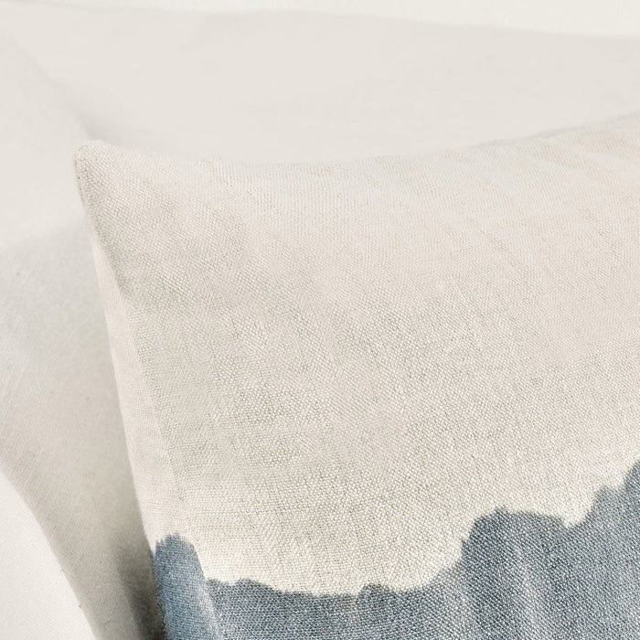 Cora - TL Pillow - Natural / Denim Blue