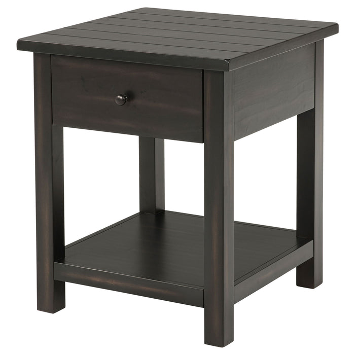 Castleton - 1 Drawer Wood End Table With Shelf