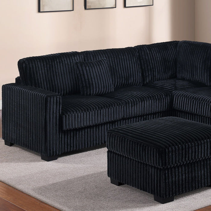 Modern Sectional Set With Cocktail Ottoman