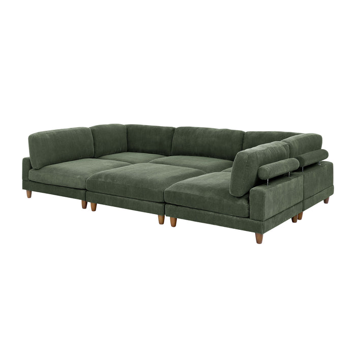 Modern Modular Sectional With Adjustable Back Support