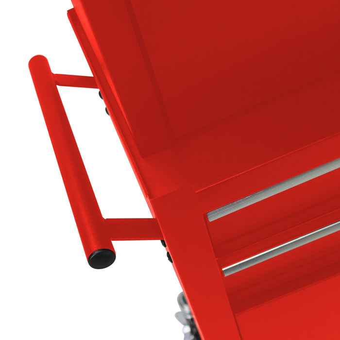 6 Drawer Lockable Tool Cabinet On Wheels, Steel Rolling Tool Chest With Detachable Toolbox