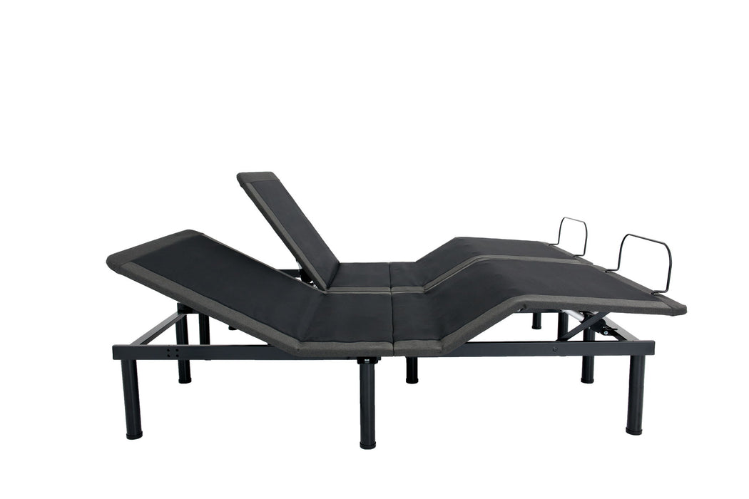 Refresh - 12" King Size Flex Head Latex Foam Hybrid Mattress And Adjustable Base Bundle - Blue