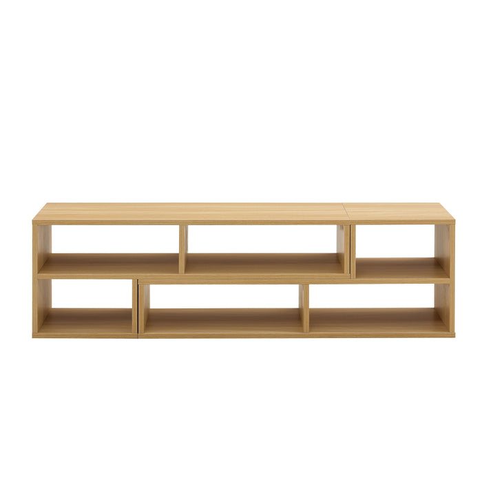 Cube TV Stand With Open Storage And 2 Shelves