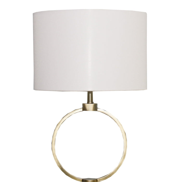 Bedroom Table Lamp With Circular Design - White