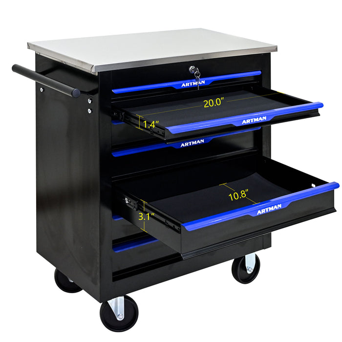 Drawer Multifunctional Tool Cart With Wheels