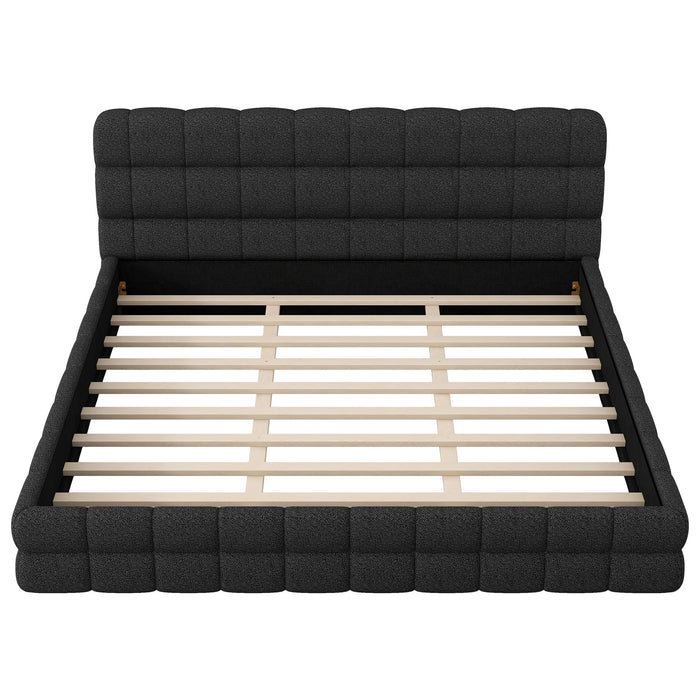 Upholstered Platform Bed With Headboard