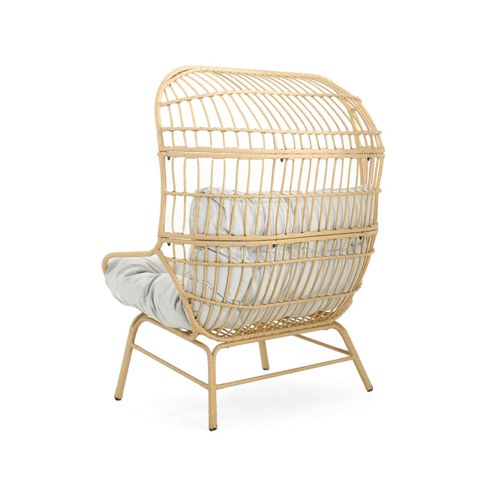 Palos - Outdoor Wicker Loveseat - Light Brown