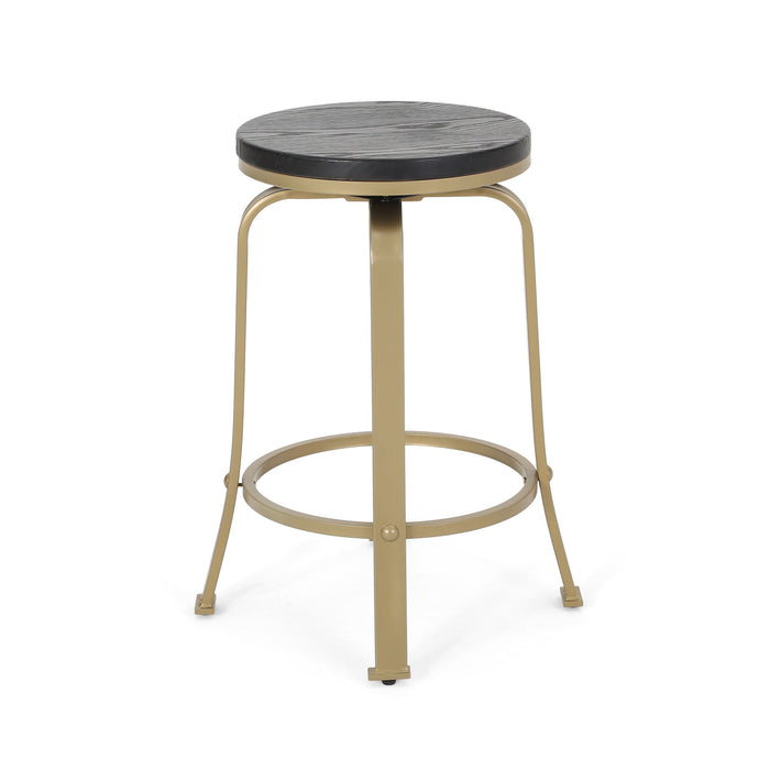 Modern Industrial Counter Stool Set With Swivel Function