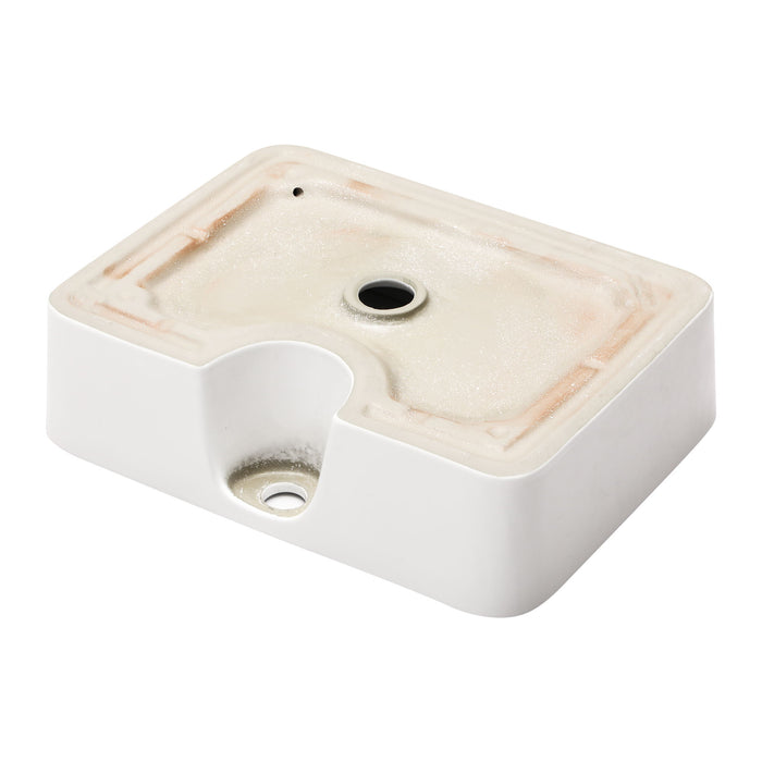 Modern Ceramic Rectangular Vessel Bathroom Sink With Sleek Design