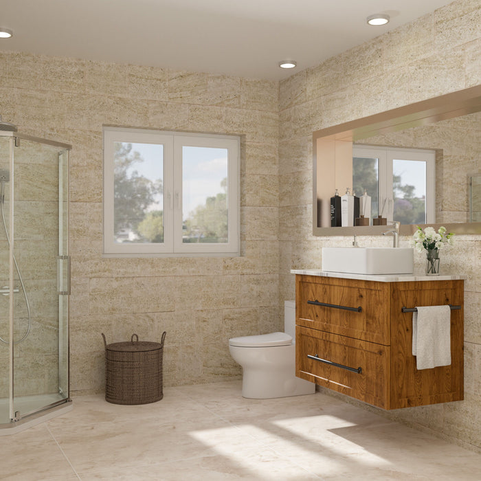 Modern European Design 21" X 14" Ceramic Rectangular Vessel Bathroom Sink - White