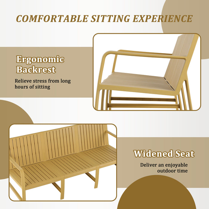 1 Piece Indoor / Outdoor 3 Seater Sofa, UV-Resistant, Waterproof And Durable