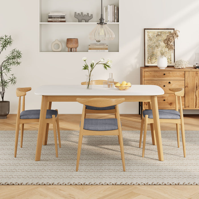5 Piece Dining Set With Upholstered Chairs