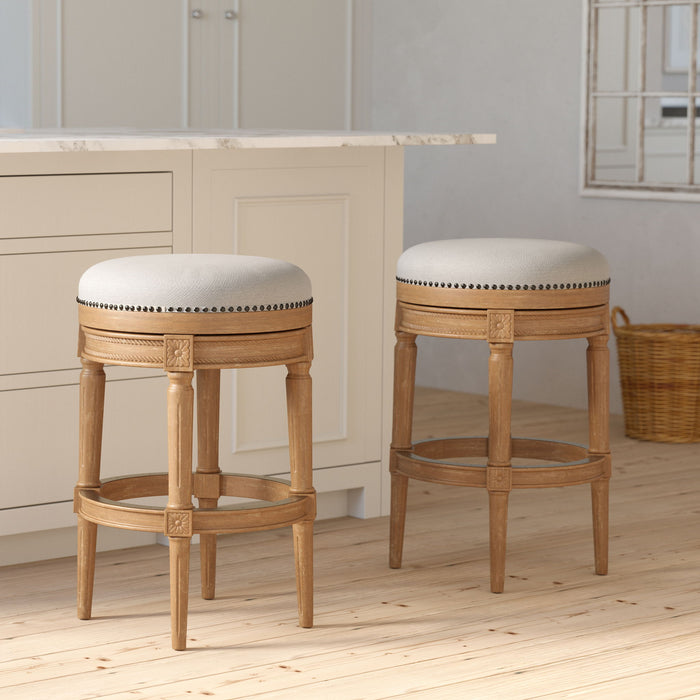 Rustic Elegance Backless Swivel Stool