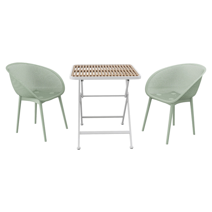 2 Pack Lounge Chair Set & Folding Square Table