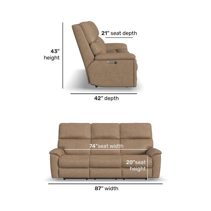 Porter - Power Reclining Sofa With Console, Power Headrest, & Lumbar