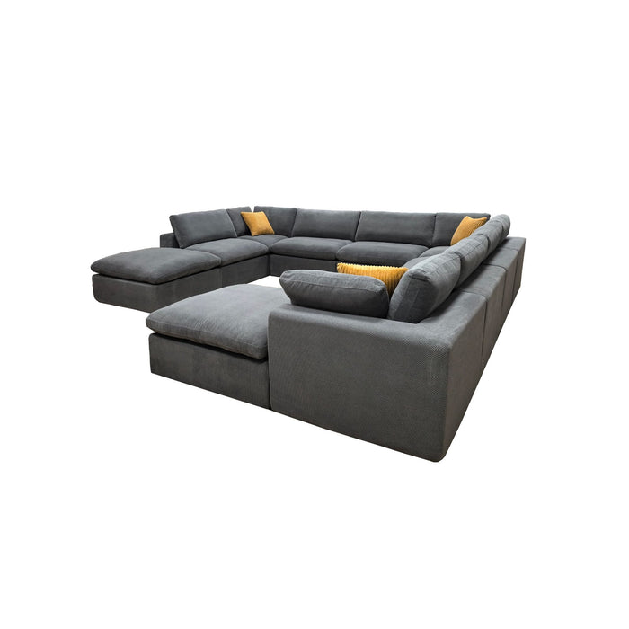 Custom Configuration Modular Sectional & Toss Pillows