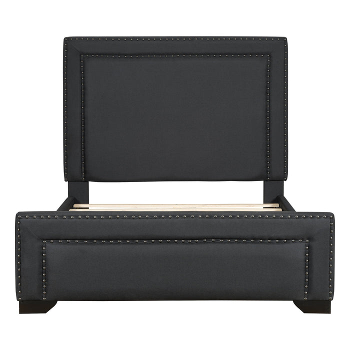 Upholstered Bed With Slats Support, No Box Spring Needed