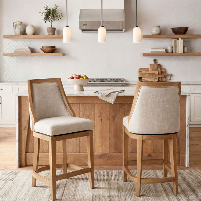 Swivel Counter Stool - Honey Oak