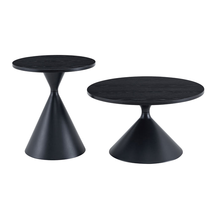 2 Piece Coffee Round Table Set