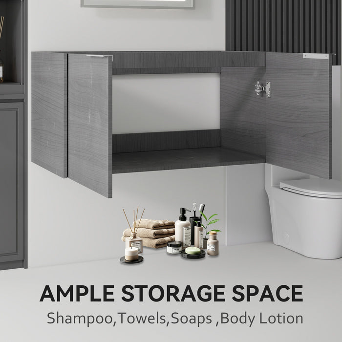 Floating Bathroom Vanity Cabinet With Soft Close Double Doors, Spacious Interior Storage, Wall Mounted, Cabinet Only