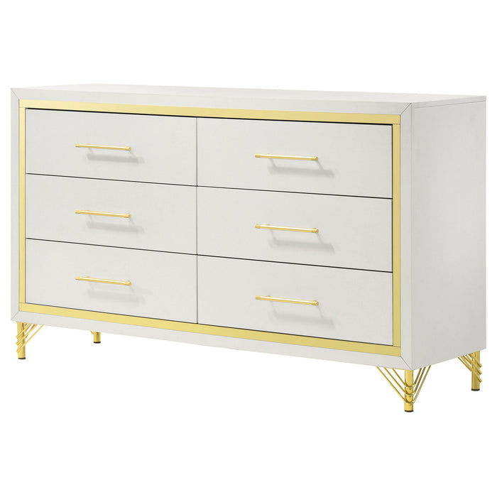Chesney - 6 Drawer Bedroom Dresser - White