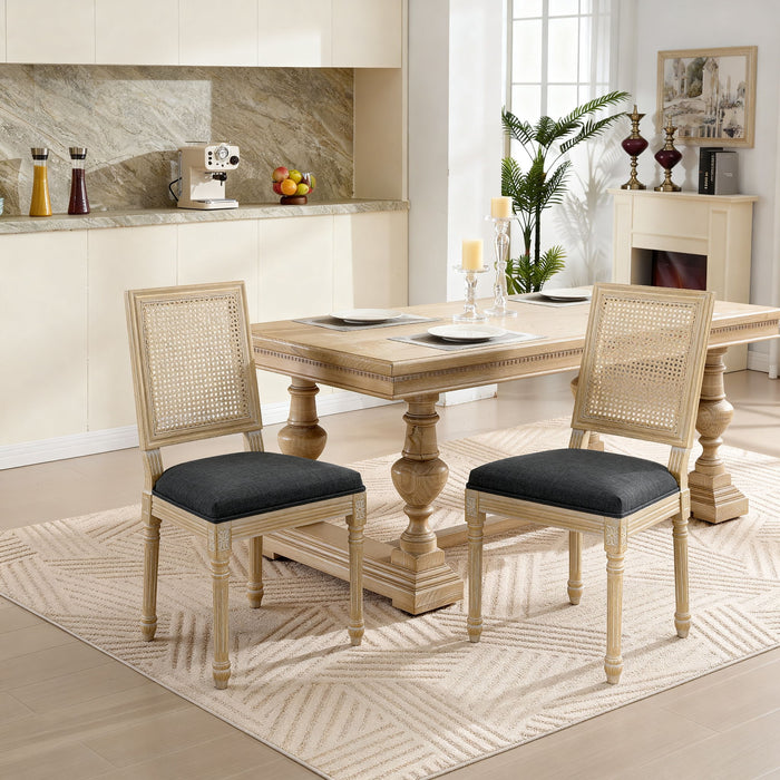Dining Chairs With Square Back (Set of 2)