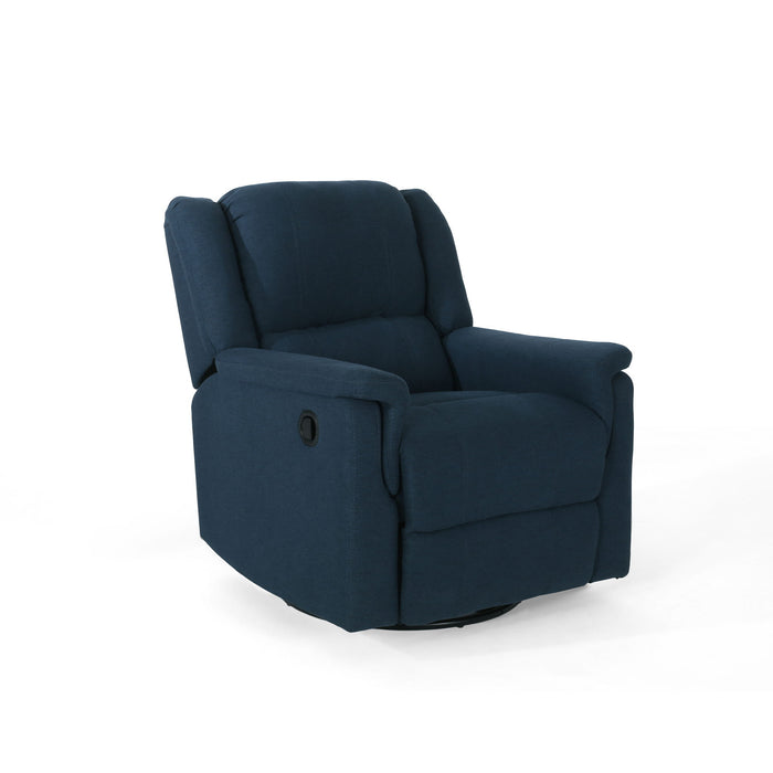Contemporary Glider Recliner With Swivel Function
