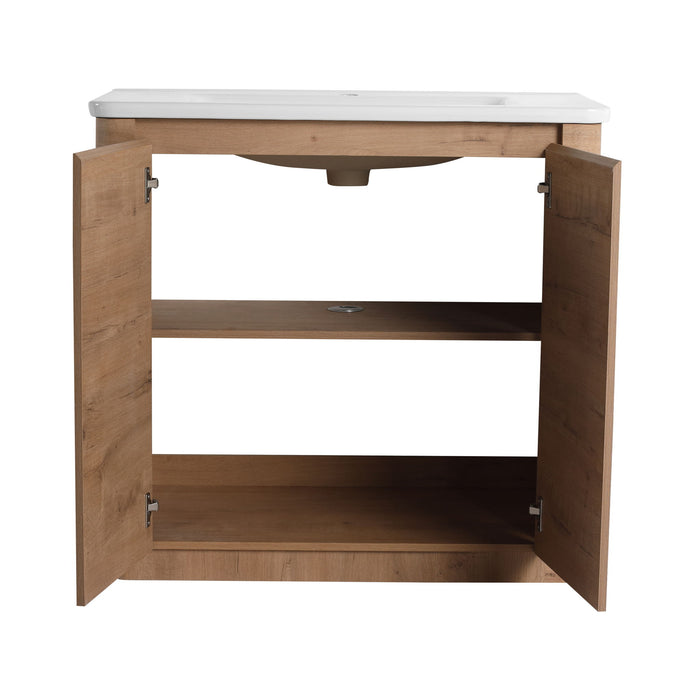 Freestanding Bathroom Vanity With Sink & 2 Soft Close Doors
