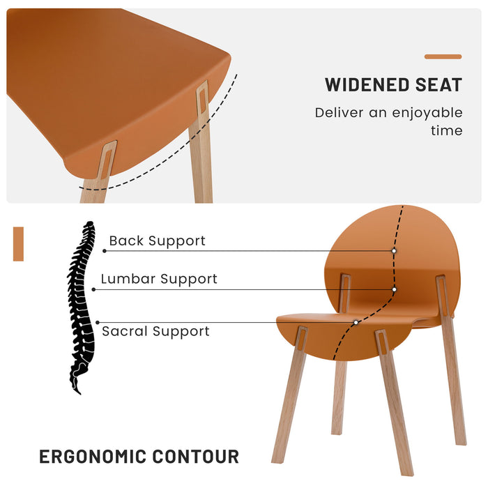 4 Piece Set Of Single Chairs With A Design Combining Modern And Traditional Elements