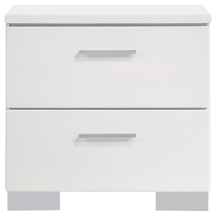 Dulcey - 2 Drawer Nightstand - Gloss White