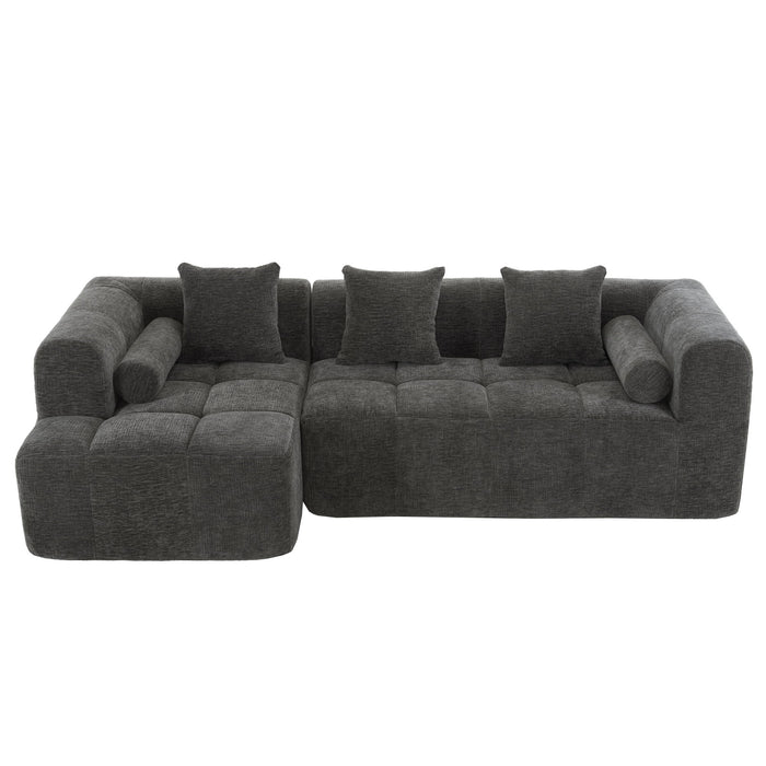 Sectional Free Combined Sofa With 2 Side Pockets