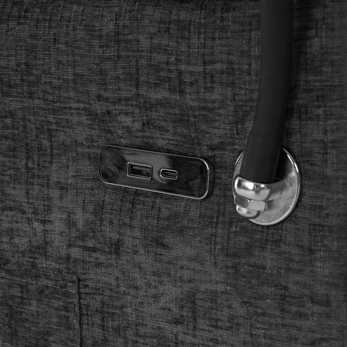 Loveseat Sofa Bed Sleeper With Reversible Backrest, Side Pockets, USB Ports, Phone Holder