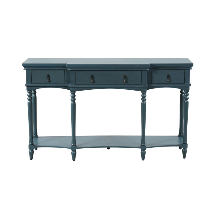 Retro Console Table With 3 Soft Close Drawers