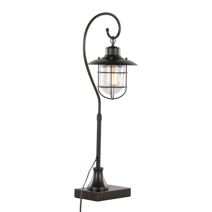 Landen - Contemporary Task Lamp (Set of 2) - Oil Rubbed Bronze / Clear