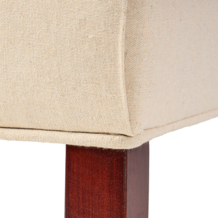 Harriet - Tufted Dining Chair Set Modern Farmhouse Style - Ivory Linen