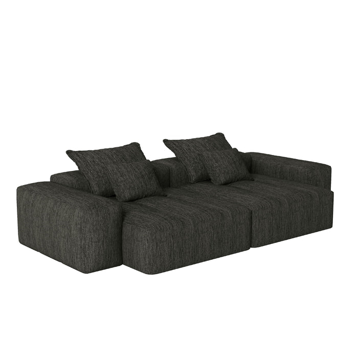 Modern Oversized Diy Combination, Modular Sectional Sofa With Pillows