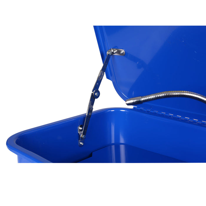 Benchtop Parts Washer With 110V Pump, 3.5 Gallon Capacity - Blue