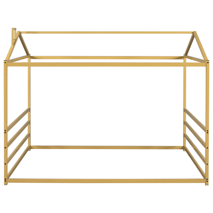 Metal House Shape Platform Bed