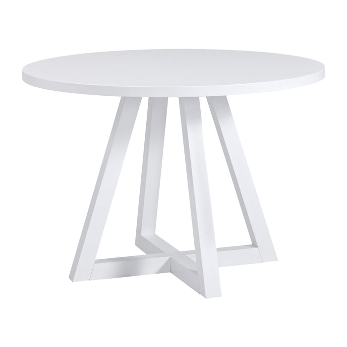 Whitmore - 48" Round Dining Table With Solid Wood - Crisp White