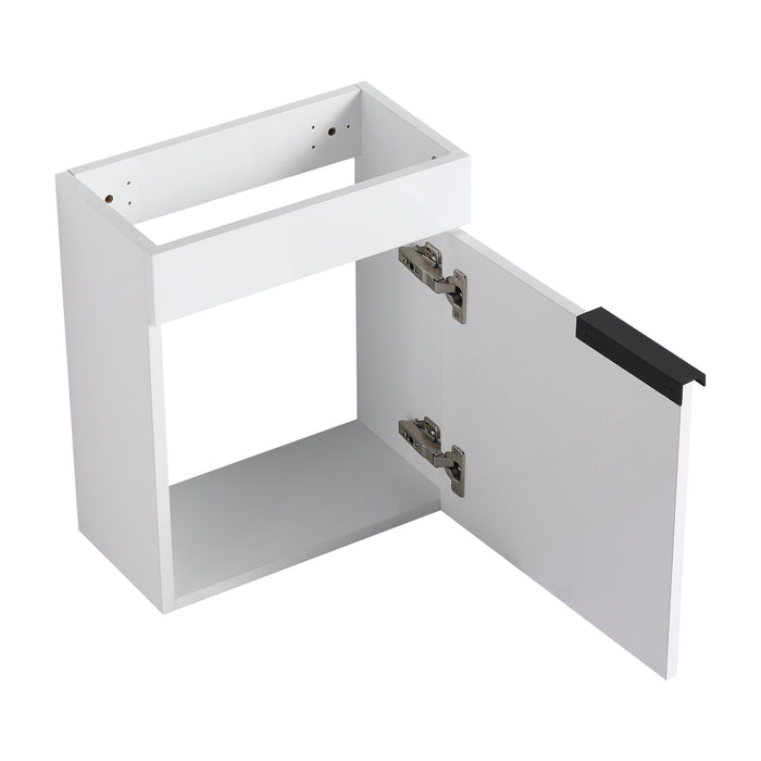 Soft Close Doors Bathroom Vanity With Sink, Compact Wall Mounted Design Basin