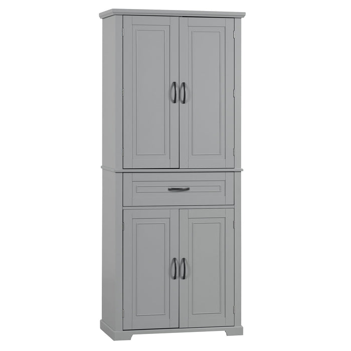 Bathroom Storage Cabinet With Doors And Drawer, Adjustable Shelf