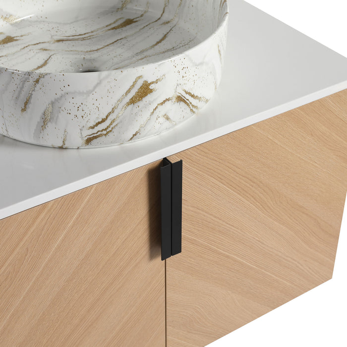 Wall Mounted Bathroom Vanity & Art Sink