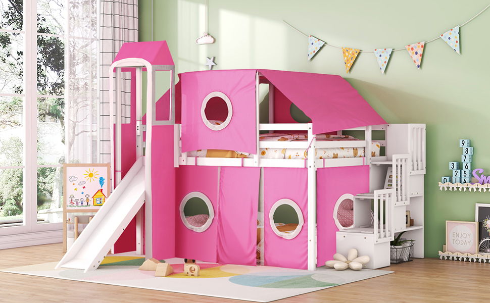 Loft Bed With Tent And Tower