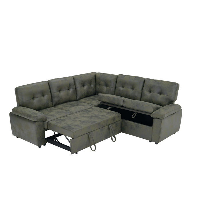 Convertible Sectional Sofa Bed & Pull Out Sleeper And Storage
