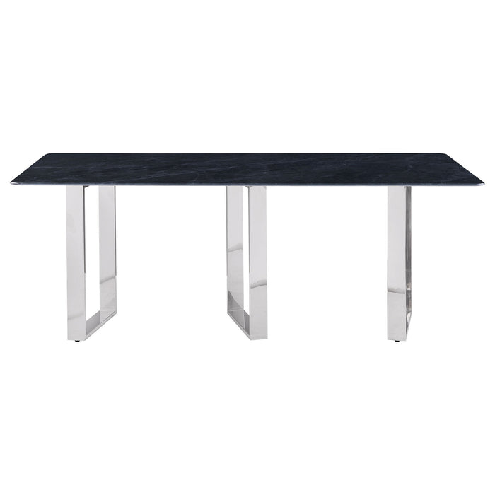 Forster - Rectangular Sintered Stone Dining Table - Gray