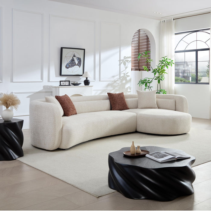 Curved Sectional Sofa, L - Shape Modular Chaise