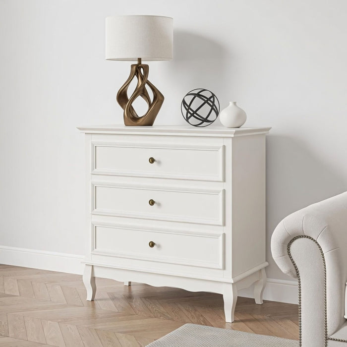 3 Drawer Dresser - White