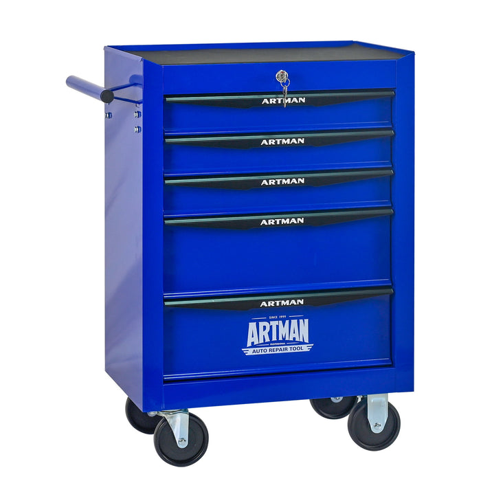 Rolling Metal Tool Chest With Drawers, Steel Storage Cabinet With Ball Bearing Slides